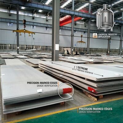 Pelat Baja Tahan Karat 304L 2B Selesai 1mm-20mm TISCO Baosteel Mill Asal dengan MTC untuk Fabrikasi Bejana Tekanan